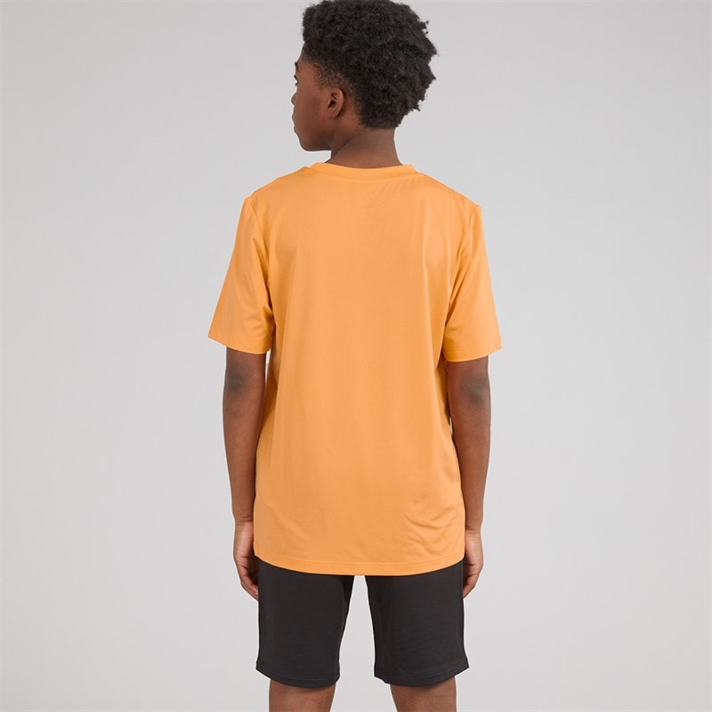JACK & JONES Drenge Bjerg Tech T Shirt Og Shorts Sæt Peach Cobbler - Billede 2