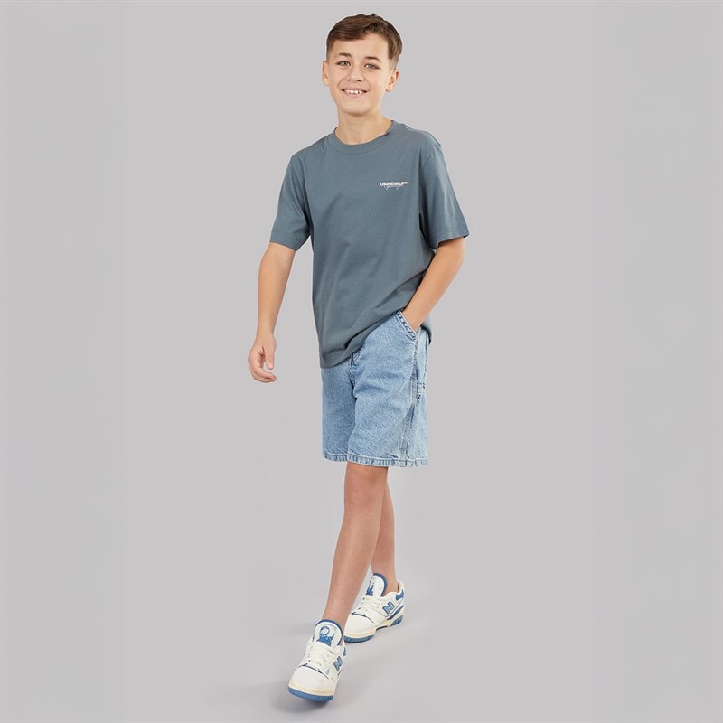 JACK & JONES Drenge Tony SQ 234 Carpenter Shorts Blue Denim - Billede 4