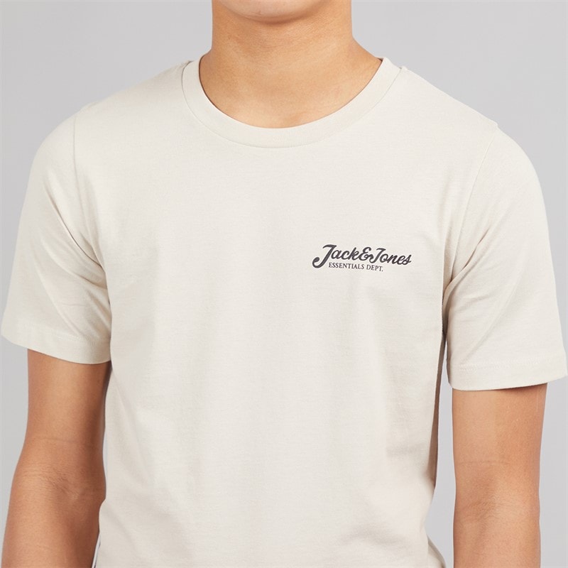 JACK & JONES Drenge Beau T Shirt Og Shorts Sæt Moonbeam - Billede 3