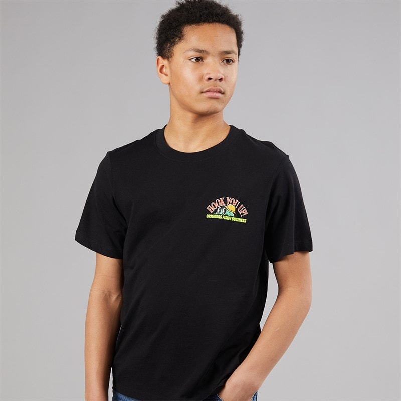 JACK & JONES Drenge Bigwig T-shirt Sort - Billede 2