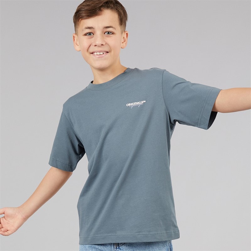 JACK & JONES Drenge Islington T-shirt Stormy Weather - Billede 2