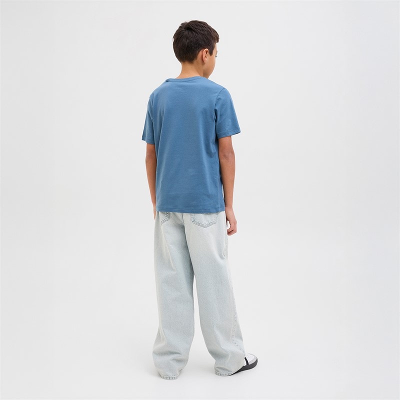 JACK & JONES Drenge Oprindelse Vide Ben Jeans Blue Denim - Billede 2