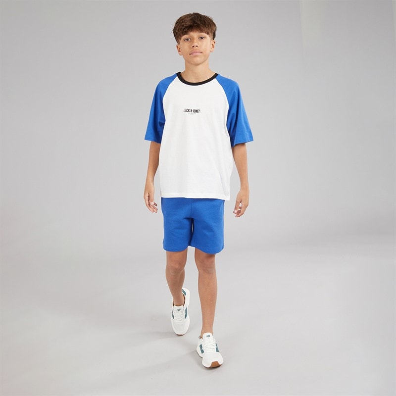JACK & JONES Drenge Oern T shirt og Shorts Sæt Beaucoup Blue - Billede 4