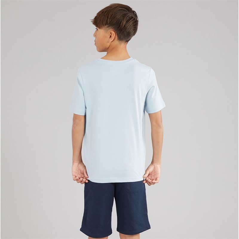 JACK & JONES Drenge Brandon T shirt Og Shorts Sæt Celestial Blue - Billede 2