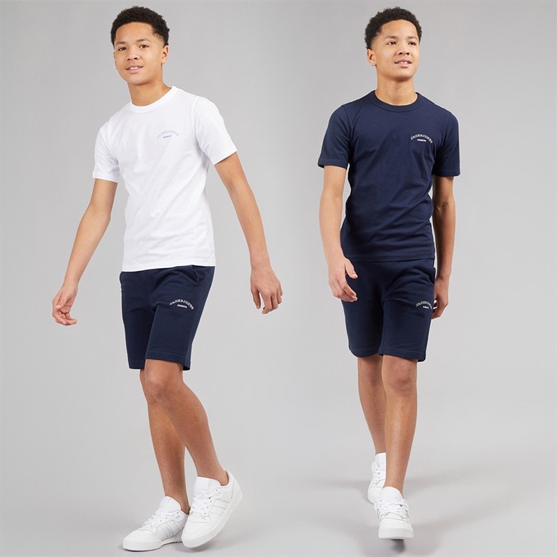 JACK & JONES Drenge college t-shirts og shorts sæt Navy Blazer