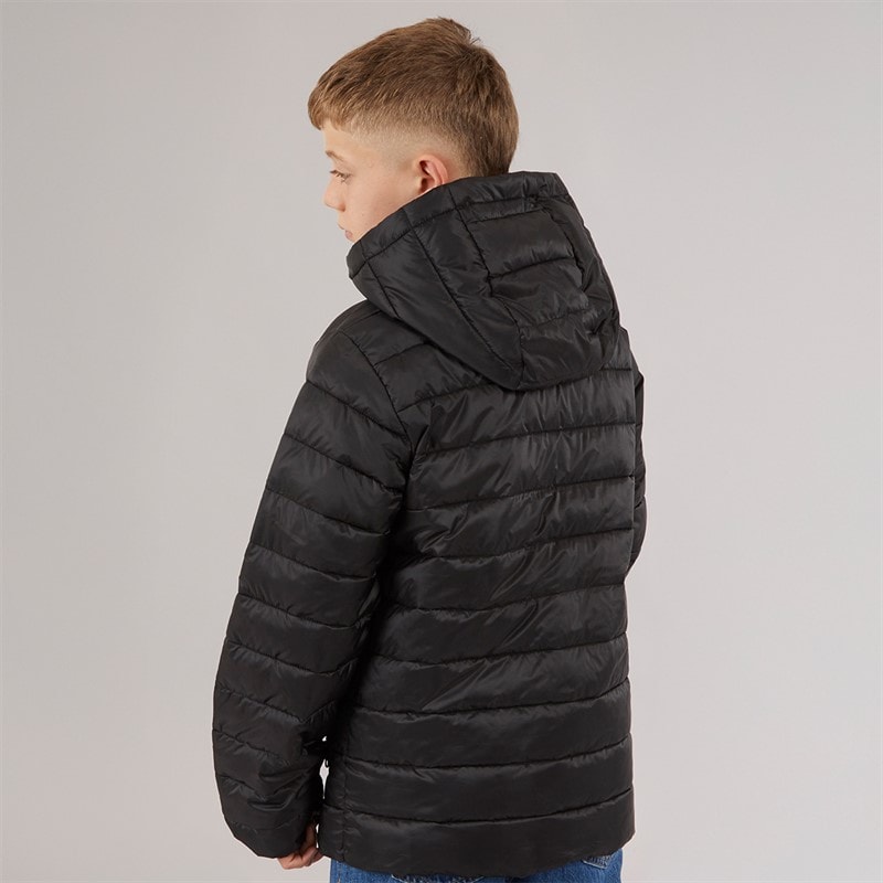 JACK & JONES Drenge Logan Puffer Jakke Sort - Billede 2