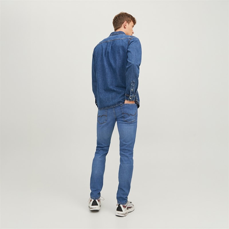 JACK & JONES Herre Glenn Original SQ 223 Noos Jeans Blue Denim - Billede 2