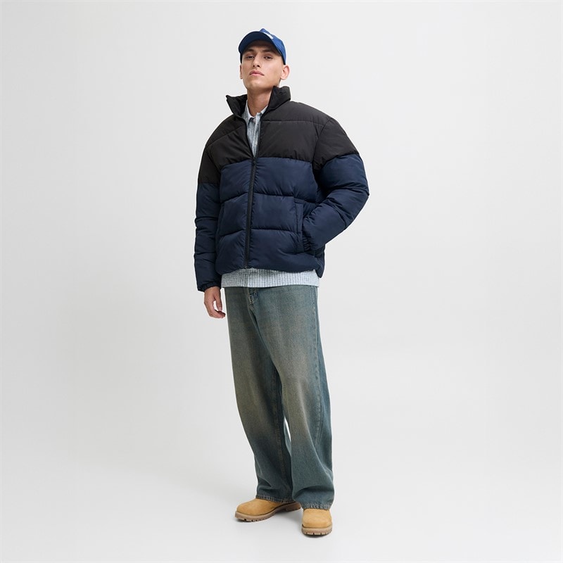 JACK & JONES Herre Maze Puf Krave Jakke Sky Captain - Billede 4
