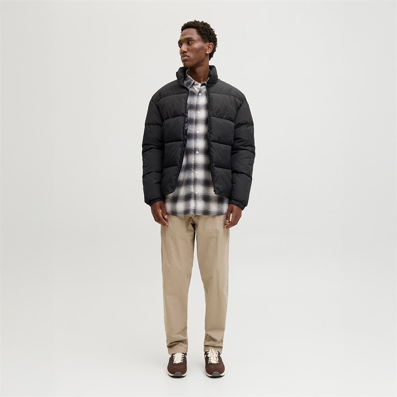 JACK & JONES Herre Maze Puf Krave Jakke Sort - Billede 4