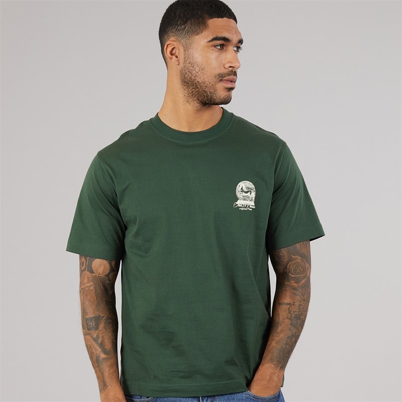 JACK & JONES Herre Maine Ryggtrykk T-skjorte Sycamore - Billede 2