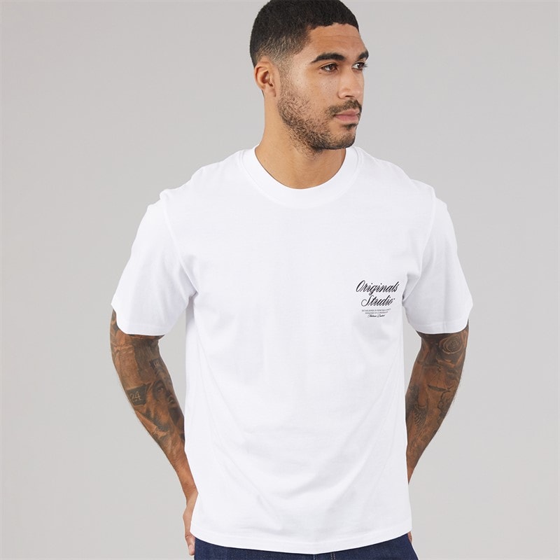 JACK & JONES Herre Norrebro T shirt Bright White - Billede 2