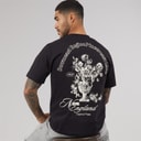 JACK & JONES Herre Maine Ryggtrykk T-skjorte Sort