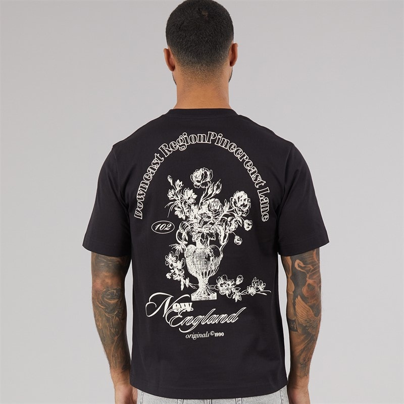 JACK & JONES Herre Maine Ryggtrykk T-skjorte Sort - Billede 3
