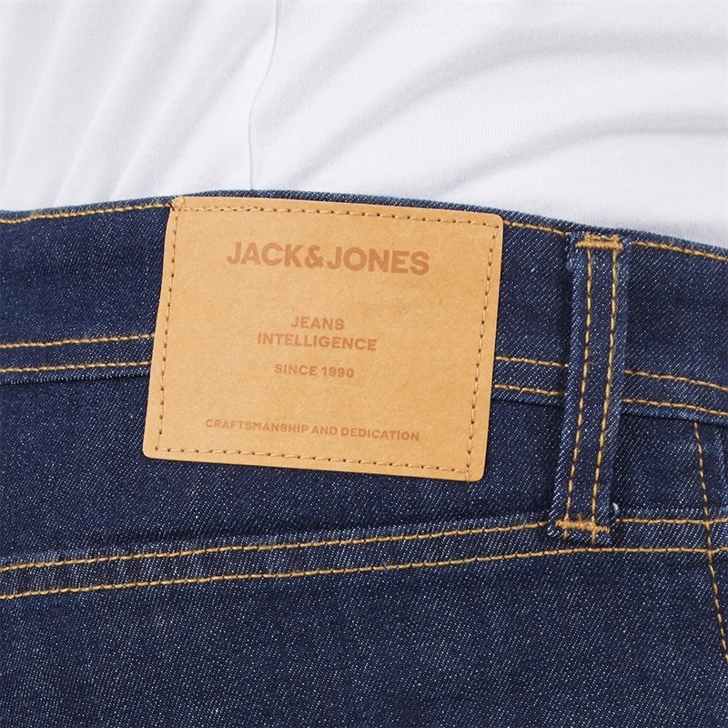 JACK & JONES Herre Glenn Original Slim Fit Jeans Dark Blue - Billede 3