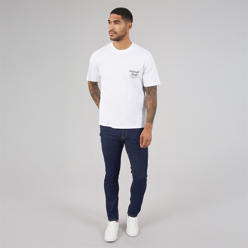 JACK & JONES Herre Glenn Original Slim Fit Jeans Dark Blue - Billede 4