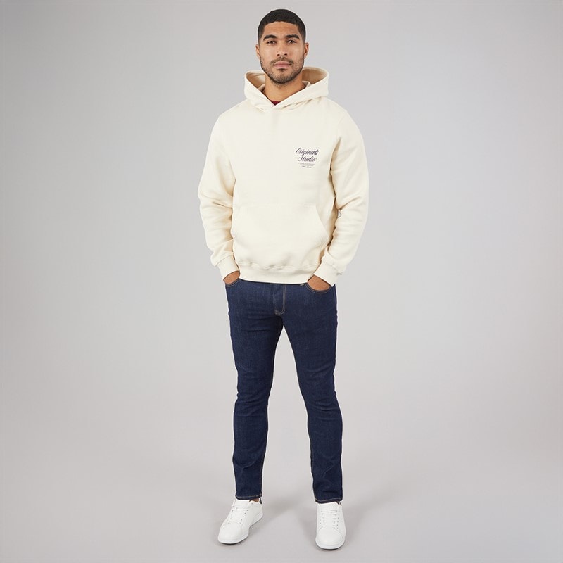 JACK & JONES Herre Norrebro Hættetrøje Antique White - Billede 4
