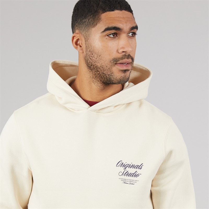 JACK & JONES Herre Norrebro Hættetrøje Antique White - Billede 5