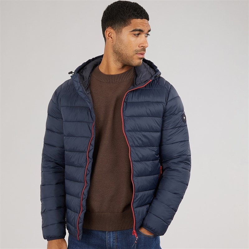 JACK & JONES Herre Bradley Hætte Dunjakke Sky Captain - Billede 1
