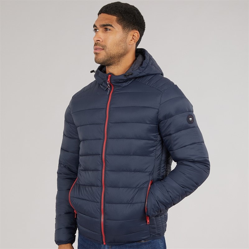 JACK & JONES Herre Bradley Hætte Dunjakke Sky Captain - Billede 3