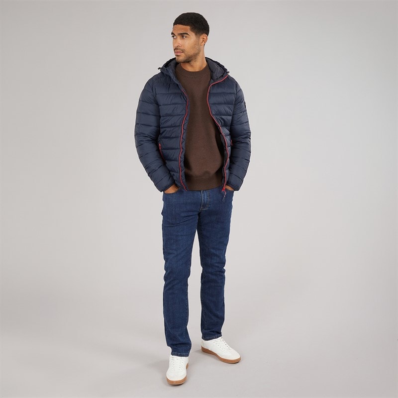 JACK & JONES Herre Bradley Hætte Dunjakke Sky Captain - Billede 4