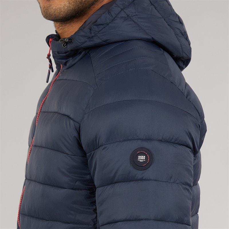 JACK & JONES Herre Bradley Hætte Dunjakke Sky Captain - Billede 5