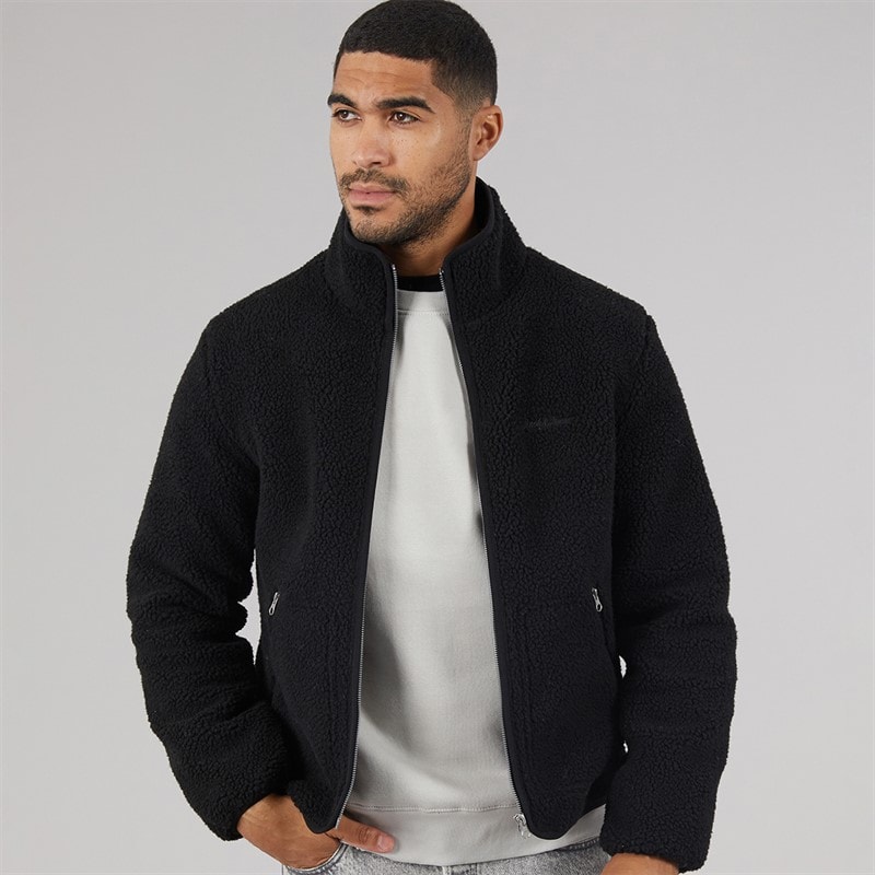 JACK & JONES Herre Norrebro Teddy Jakke Sort - Billede 1