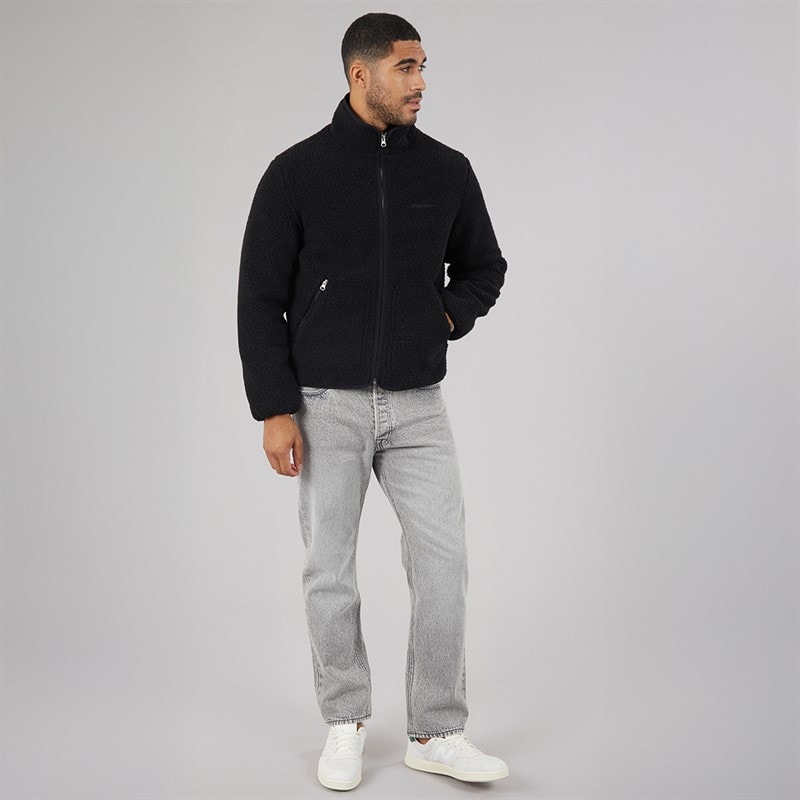JACK & JONES Herre Norrebro Teddy Jakke Sort - Billede 4