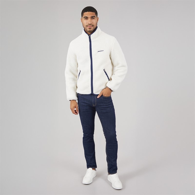 JACK & JONES Herre Norrebro Teddy Jakke Oceanhule - Billede 4