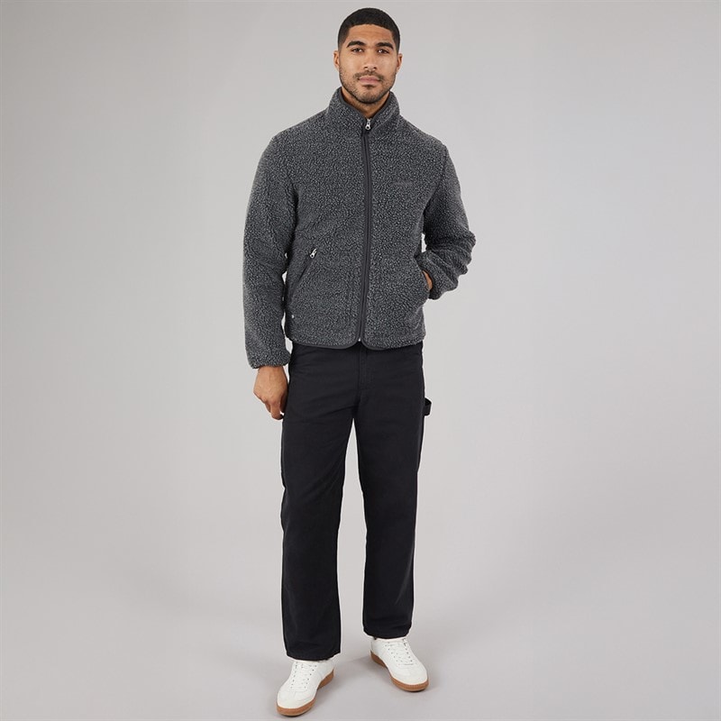 JACK & JONES Herre Norrebro Teddy Jakke Grå melange - Billede 4