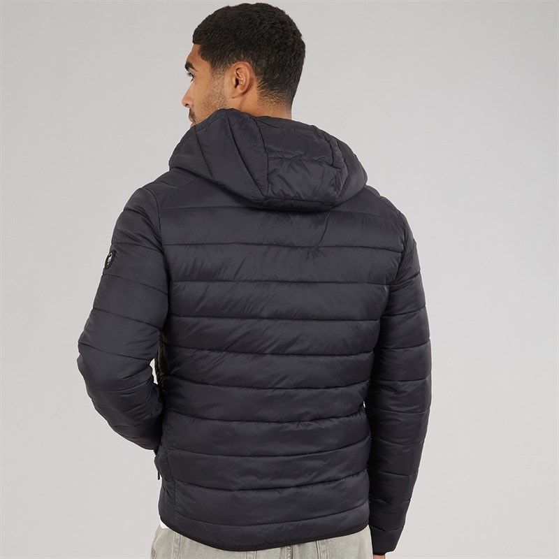 JACK & JONES Herre Bradley Hætte Dunjakke Sort - Billede 2