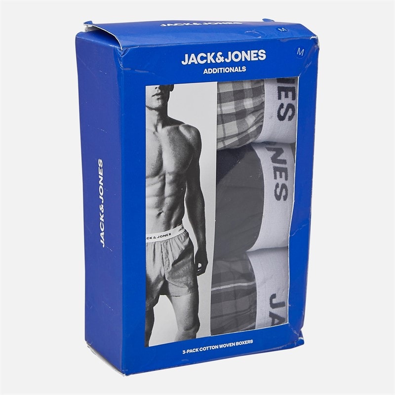 JACK & JONES Herre Jaclaroi Tre Pak Vævet Boksershorts Poppy Seed - Billede 2