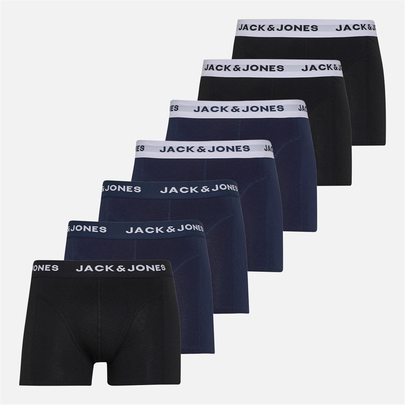 JACK & JONES Herre Jacben Ensfarvet Syv Pak Trusser Navyblazer - Billede 1