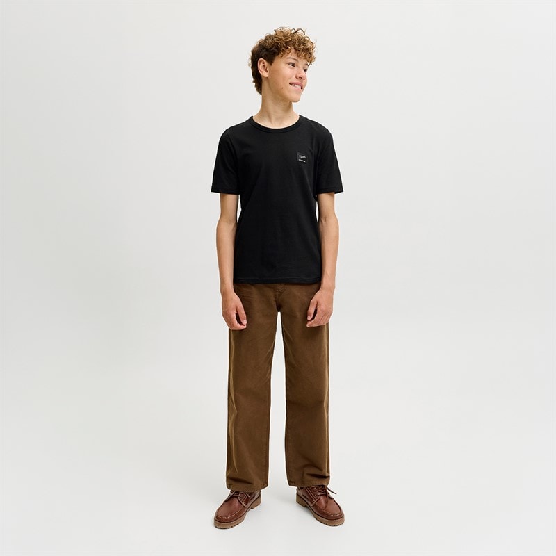 JACK & JONES Drenge Cleveland T-shirt Sort - Billede 4