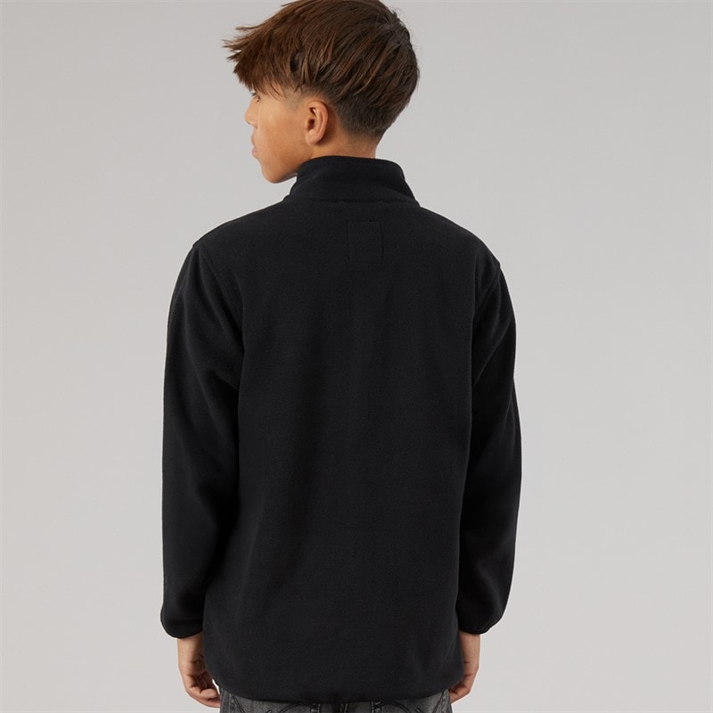 JACK & JONES Drenge Flame Fuld Lynlås Fleece Sort - Billede 2