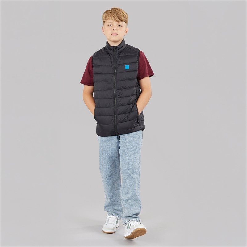 JACK & JONES Drenge Bradley Let Varmvest Sort - Billede 4