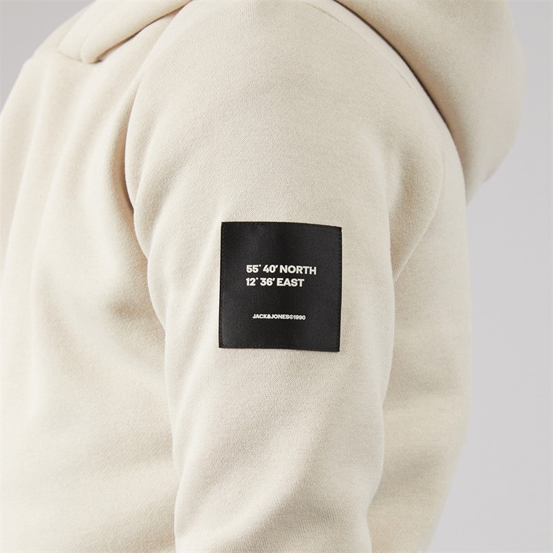JACK & JONES Drenge Cleveland Hættetrøje Moonbeam - Billede 3