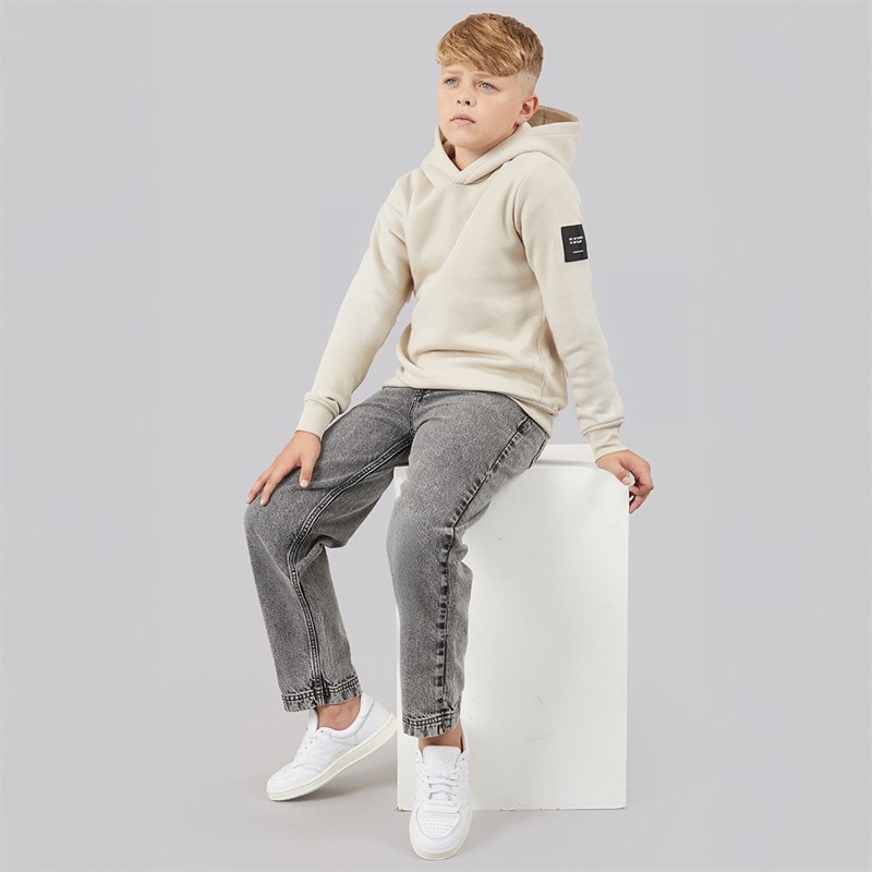 JACK & JONES Drenge Cleveland Hættetrøje Moonbeam - Billede 4