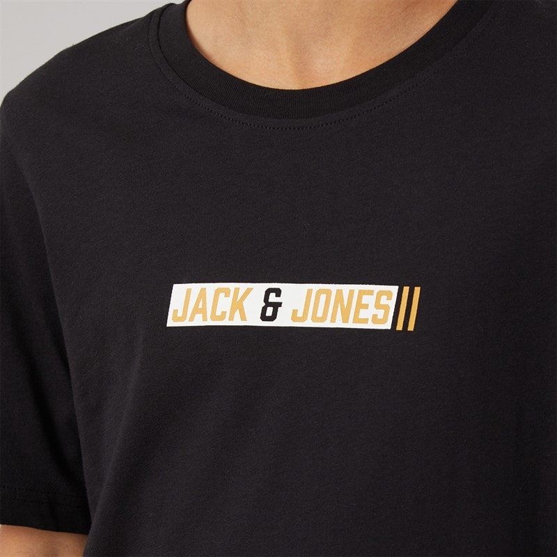 JACK & JONES Drenge Munk T-shirt Sort - Billede 3