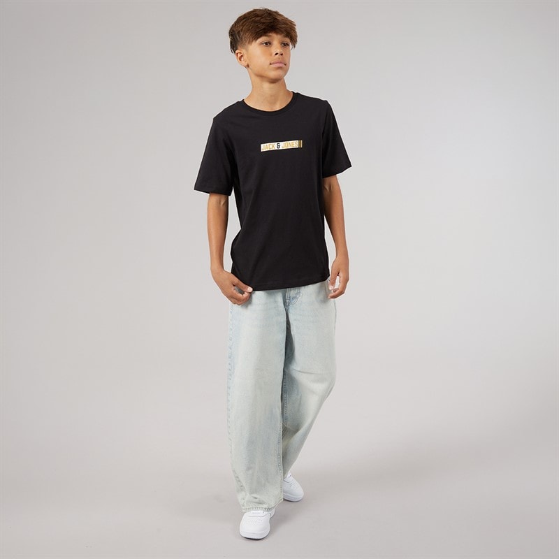 JACK & JONES Drenge Munk T-shirt Sort - Billede 4