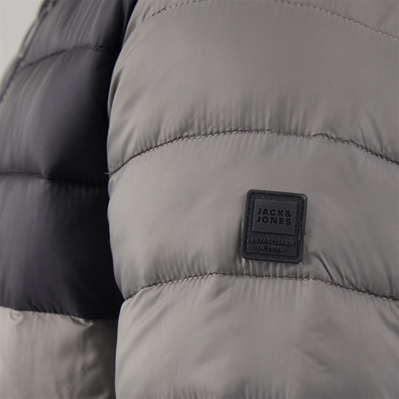 JACK & JONES Drenge Bradley Letvægts Dunjakke Castlerock/Sort - Billede 5