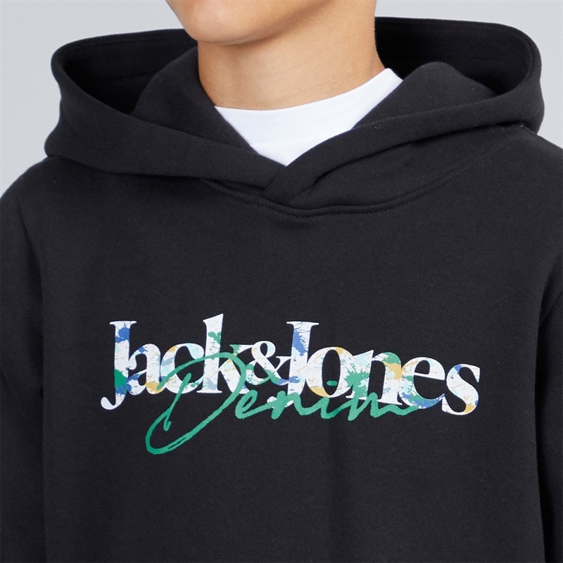 JACK & JONES Drenge Tom Hættetrøje Sort - Billede 3