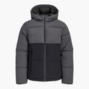 JACK & JONES Drenge Surface Puffer Jakke Asphalt/Sort
