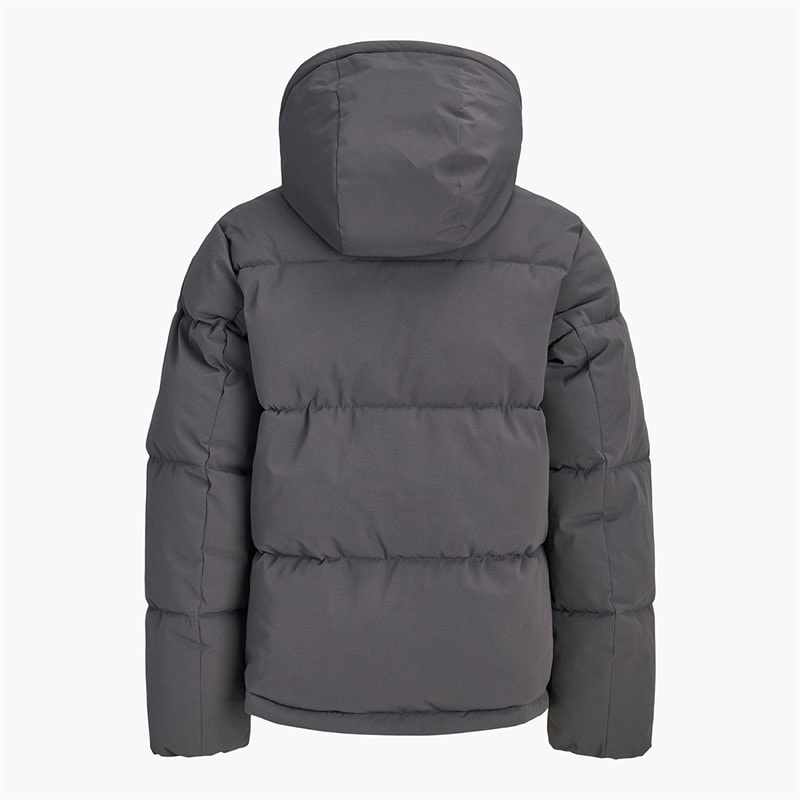 JACK & JONES Drenge Surface Puffer Jakke Asphalt/Sort - Billede 2