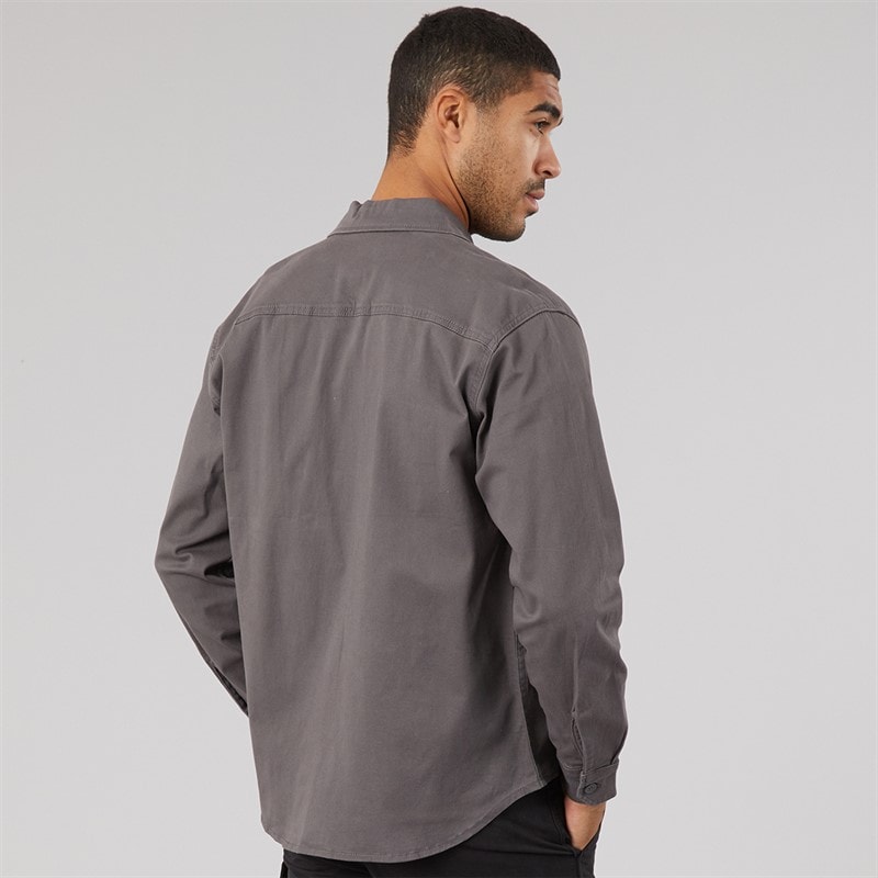 JACK & JONES Herre Dave Stretch Overshirt Asphalt - Billede 2