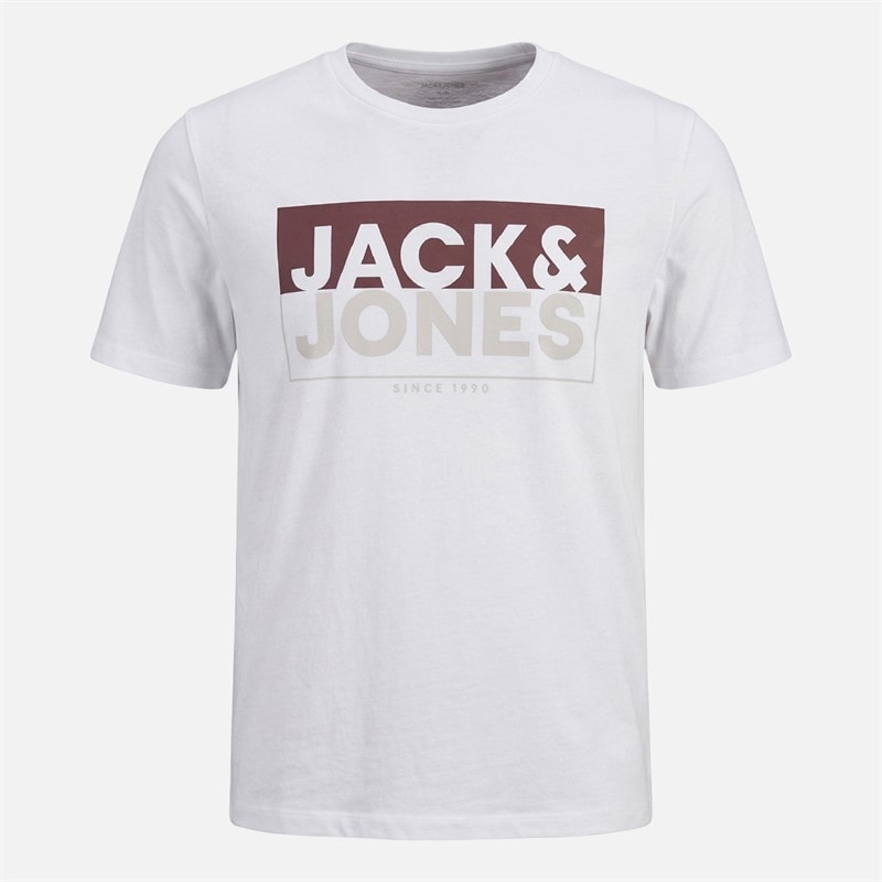 JACK & JONES Herre Josh Fem Pak T-shirts Port Royale/Sort/Hvid/Asphalt/Falcon - Billede 2