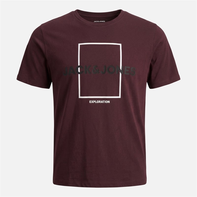 JACK & JONES Herre Josh Fem Pak T-shirts Port Royale/Sort/Hvid/Asphalt/Falcon - Billede 3