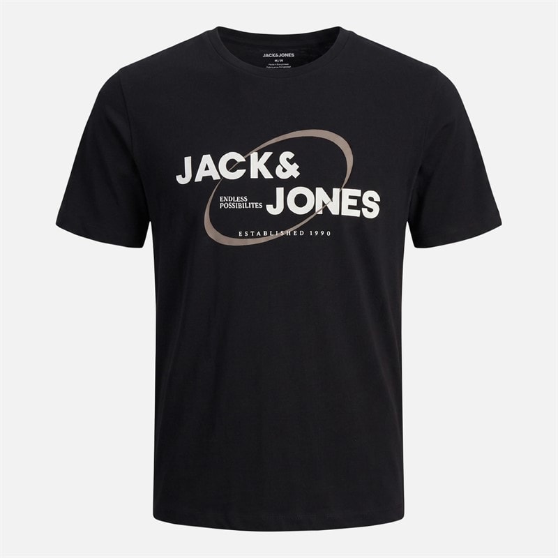 JACK & JONES Herre Josh Fem Pak T-shirts Port Royale/Sort/Hvid/Asphalt/Falcon - Billede 4
