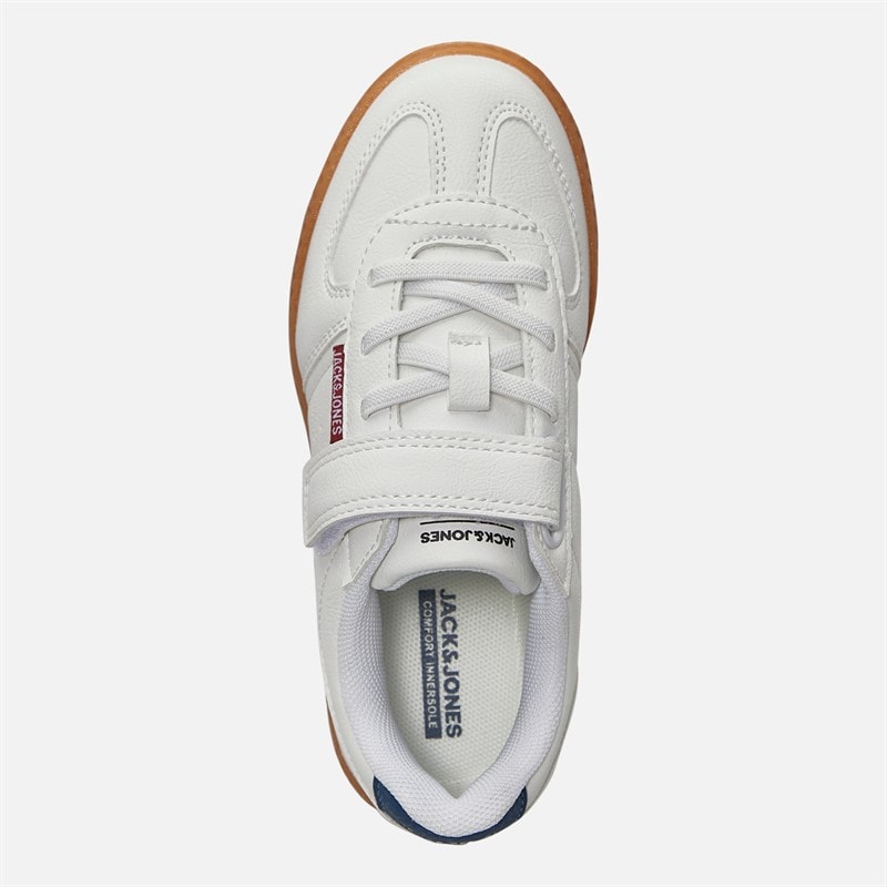 JACK & JONES Drenge Hype PU Sneakers Bright White - Billede 4