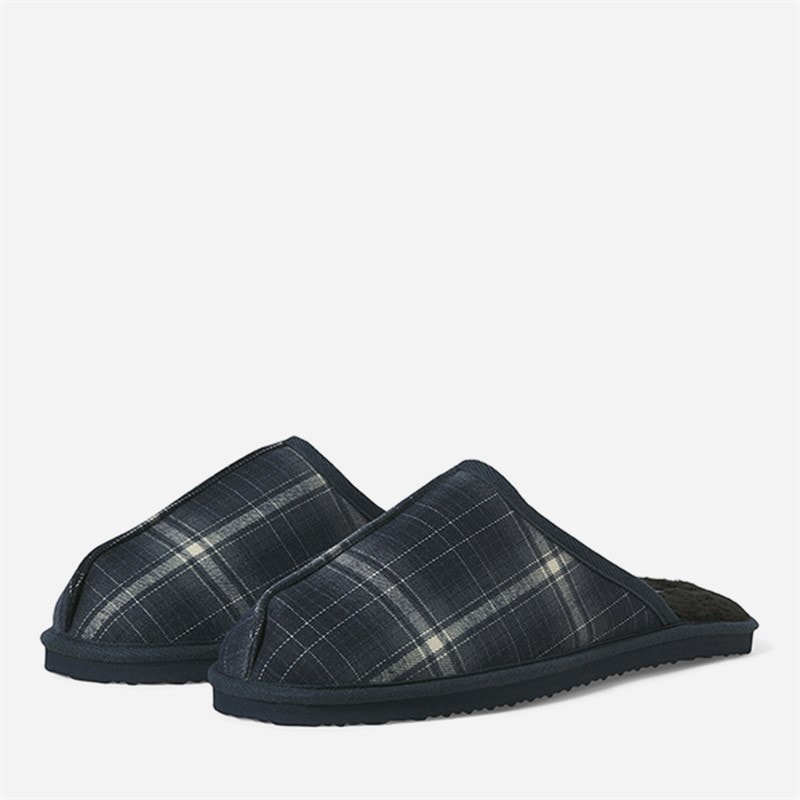 JACK & JONES Herre Dudely hjemmesko Navy Blazer Checks - Billede 1
