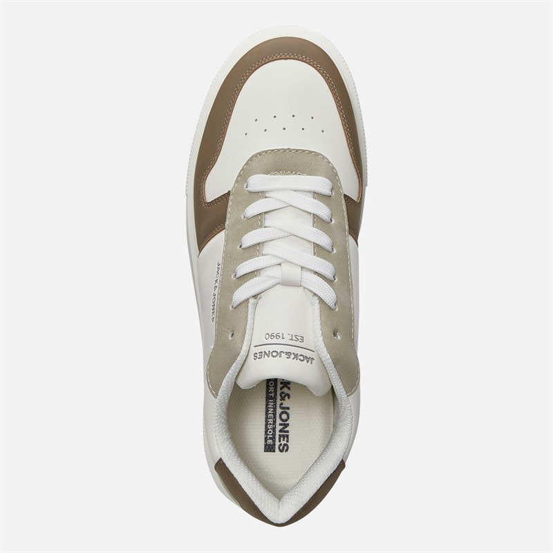 JACK & JONES Herre Cobra PU Combo Træningssko Hvid/Plaza Taupe - Billede 4